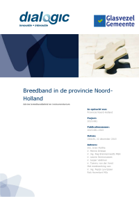 rapport breedband in de provincie noord holland
